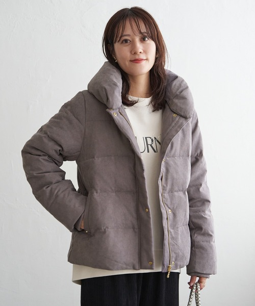 ikka（イッカ）の「【雑誌InRed1月号掲載】細コール2WAY洗えるダウンジャケット【洗濯機で洗える／親子コーデ】（ダウンジャケット/コート・レディース・グリーン系/ベージュ/ブラウン系その他/ブラック・M/L/S）」の13枚目の写真