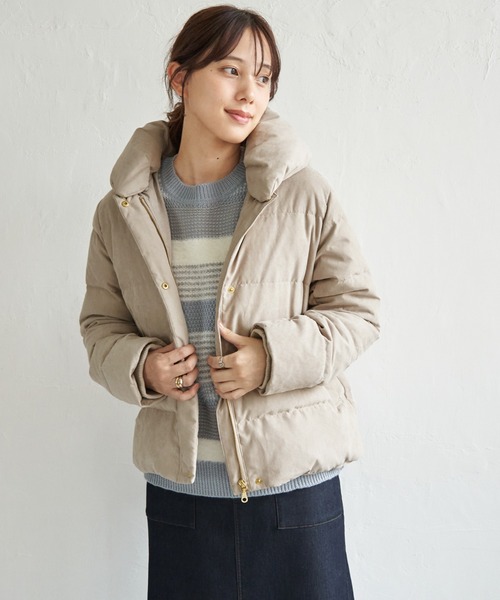 セール】【雑誌InRed1月号掲載】細コール2WAY洗えるダウンジャケット