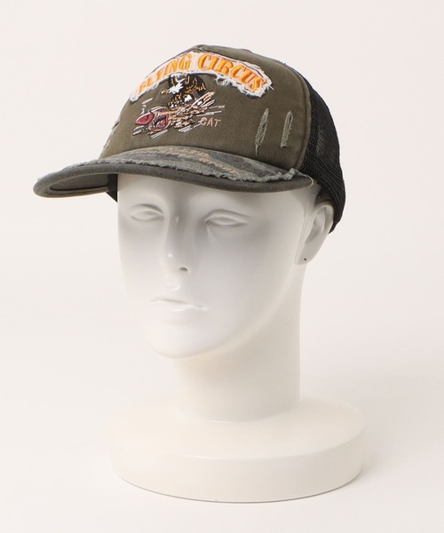 AVIREX(アヴィレックス)の「【RES】【AVIREX】FLYING CIRCUS メッシュ CAP(キャップ・メンズ・ブラック/オリーブ・FREE)」の7枚目の写真