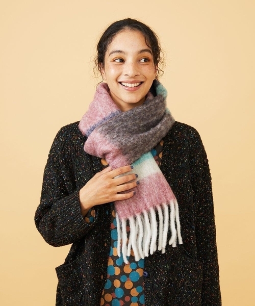 kapital 美品ゴブラン柄ボア　マフラー 楽天市場】ボア ストール 大判 厚手 秋冬 もこもこ 肩掛けブランケット