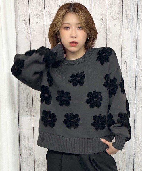 セール】《フラワーモチーフ×立体デザイン》レディース ジャカード