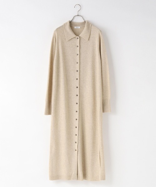 LOWRYS FARM（ローリーズファーム）の「ニットポロワンピース　 607903（ワンピース・レディース・アイボリー/グレー/チャコールグレー/ブラウン・FREE）」の2枚目の写真