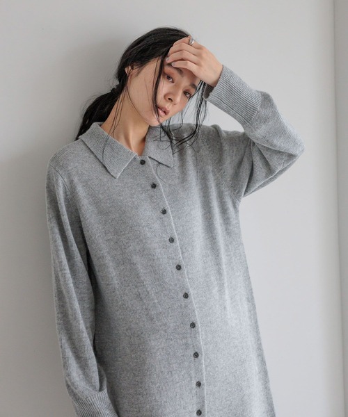 LOWRYS FARM（ローリーズファーム）の「ニットポロワンピース　 607903（ワンピース・レディース・アイボリー/グレー/チャコールグレー/ブラウン・FREE）」の10枚目の写真