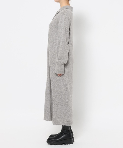 LOWRYS FARM（ローリーズファーム）の「ニットポロワンピース　 607903（ワンピース・レディース・アイボリー/グレー/チャコールグレー/ブラウン・FREE）」の13枚目の写真