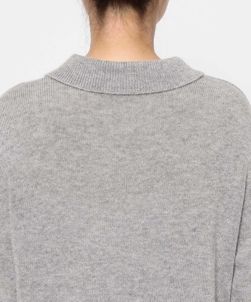 LOWRYS FARM（ローリーズファーム）の「ニットポロワンピース　 607903（ワンピース・レディース・アイボリー/グレー/チャコールグレー/ブラウン・FREE）」の15枚目の写真