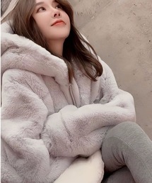 semuse（セミューズ）の「フェイクファーフードコート（その他アウター）」