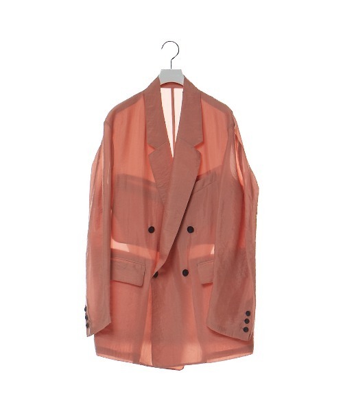 CURRENTAGE(カレンテージ)の「WASHER TAFFTA JKT/シーズンレス/ジャンルレス/テーラードジャケット/CURRENTAGE(テーラードジャケット・メンズ・グレー/ピンク・3/4)」の1枚目の写真