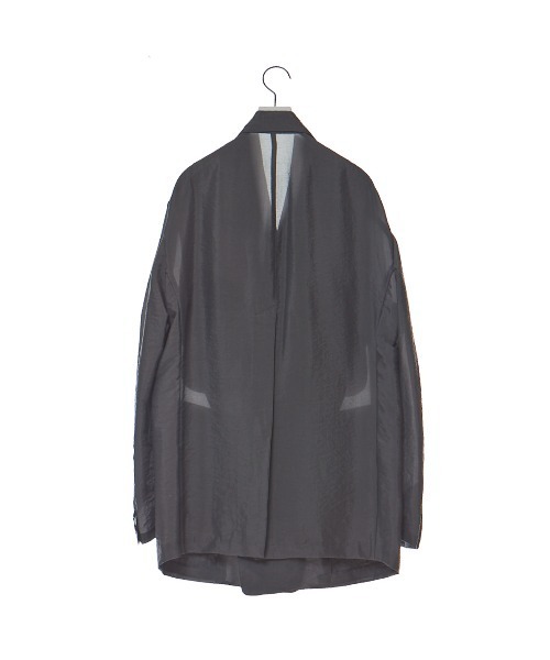 CURRENTAGE(カレンテージ)の「WASHER TAFFTA JKT/シーズンレス/ジャンルレス/テーラードジャケット/CURRENTAGE(テーラードジャケット・メンズ・グレー/ピンク・3/4)」の5枚目の写真