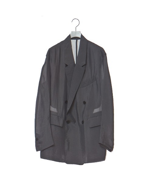 CURRENTAGE(カレンテージ)の「WASHER TAFFTA JKT/シーズンレス/ジャンルレス/テーラードジャケット/CURRENTAGE(テーラードジャケット・メンズ・グレー/ピンク・3/4)」の4枚目の写真