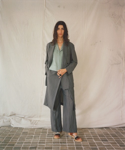 CURRENTAGE(カレンテージ)の「WASHER TAFFTA JKT/シーズンレス/ジャンルレス/テーラードジャケット/CURRENTAGE(テーラードジャケット・メンズ・グレー/ピンク・3/4)」の3枚目の写真
