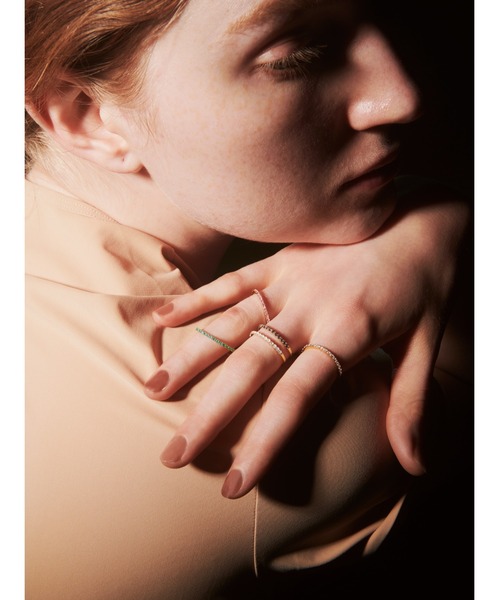 les bonbon(ルボンボン)の「【les bonbon】embrace smoky quartz ring/エンブレイス スモーキークォーツ リング(リング・レディース・イエローゴールド・#15/#13/#11/#9/#5/#3)」の4枚目の写真