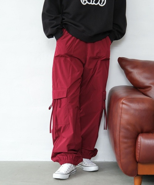 GLOBAL WORK(グローバルワーク)の「あったかリボンカーゴパンツ/AND YUA ANY/599701(カーゴパンツ・キッズ・チャコールグレー/レッド・SMALL/MEDIUM)」の6枚目の写真
