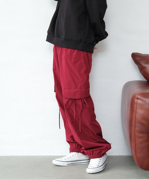 GLOBAL WORK(グローバルワーク)の「あったかリボンカーゴパンツ/AND YUA ANY/599701(カーゴパンツ・キッズ・チャコールグレー/レッド・SMALL/MEDIUM)」の7枚目の写真