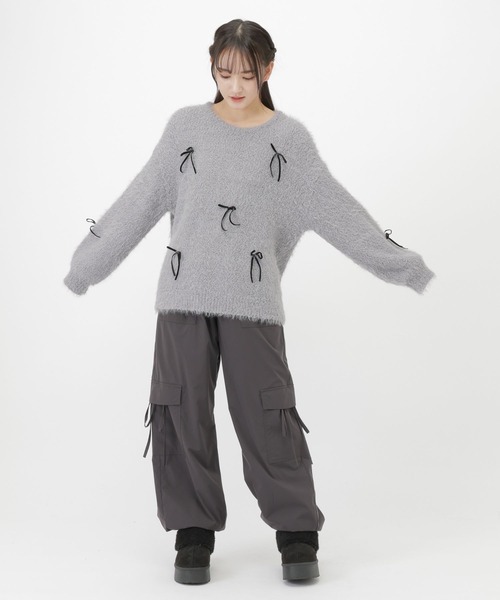 GLOBAL WORK(グローバルワーク)の「あったかリボンカーゴパンツ/AND YUA ANY/599701(カーゴパンツ・キッズ・チャコールグレー/レッド・SMALL/MEDIUM)」の22枚目の写真