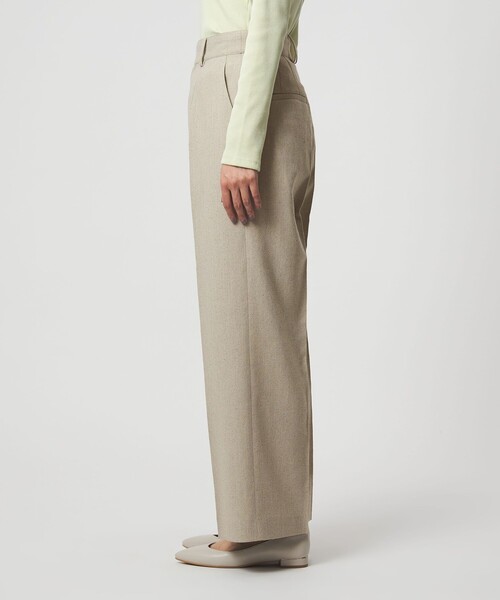 green label relaxing（グリーンレーベルリラクシング）の「［size SHORT/TALLあり］Greed グリード メランジ ストレート パンツ（スラックス・レディース・ベージュ・TALL/40/38/36/SHORT）」の16枚目の写真