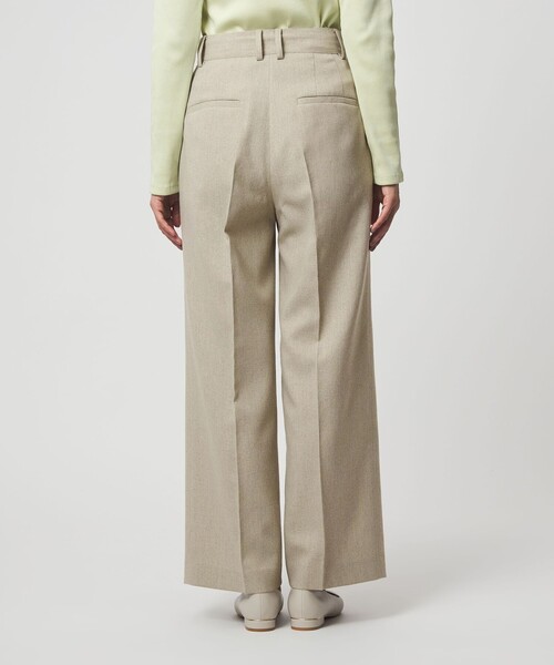 green label relaxing（グリーンレーベルリラクシング）の「［size SHORT/TALLあり］Greed グリード メランジ ストレート パンツ（スラックス・レディース・ベージュ・TALL/40/38/36/SHORT）」の17枚目の写真