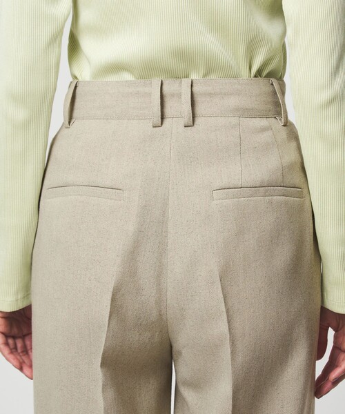green label relaxing（グリーンレーベルリラクシング）の「［size SHORT/TALLあり］Greed グリード メランジ ストレート パンツ（スラックス・レディース・ベージュ・TALL/40/38/36/SHORT）」の19枚目の写真