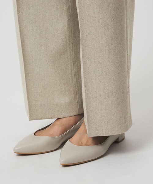 green label relaxing（グリーンレーベルリラクシング）の「［size SHORT/TALLあり］Greed グリード メランジ ストレート パンツ（スラックス・レディース・ベージュ・TALL/40/38/36/SHORT）」の21枚目の写真