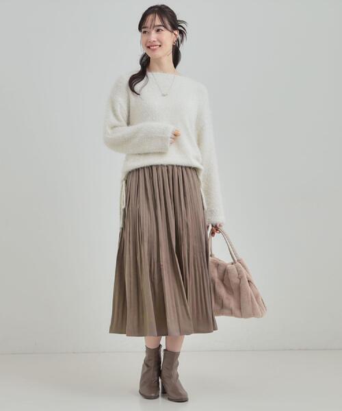 DRESKIP(ドレスキップ)の「【着丈選べる/あったか】裏に秘密 プリーツスカート(スカート・レディース・ピンク系/チャコールグレー/ナチュラル/ブラウン系・00/11)」の17枚目の写真