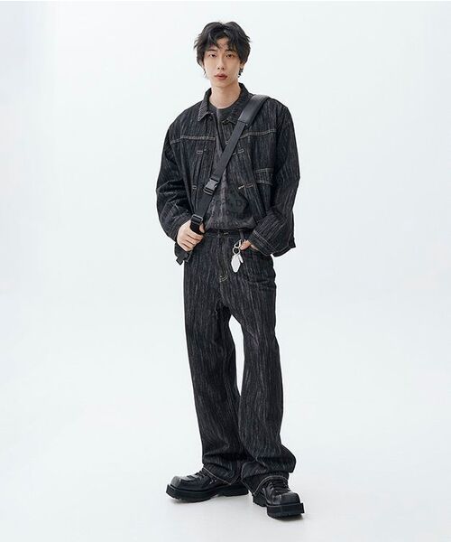 AVANDRESS（アバンドレス ）の「Normal Straight Nonfade Denim Pants BLACK（デニムパンツ・レディース・ブラック・LARGE/MEDIUM/SMALL）」の6枚目の写真