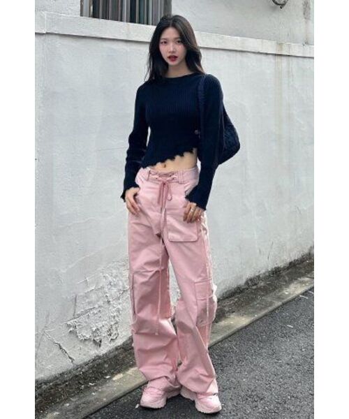 ILLIGO(イリゴ)の「ストリングカーゴバンディングパンツピンク(その他パンツ・レディース・その他・MEDIUM)」の4枚目の写真