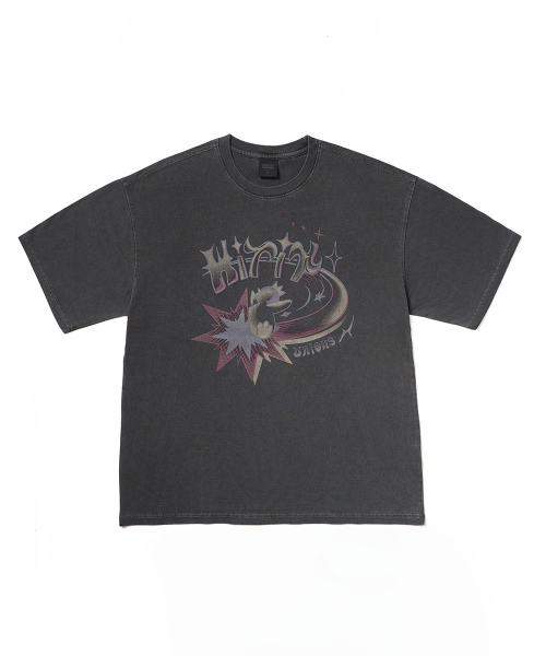 GAKKAI UNIONS（ガッカイユニオンズ）の「ヒットスターピグメント半袖Tシャツ チャコール（Tシャツ/カットソー・レディース・その他・MEDIUM/LARGE）」の2枚目の写真