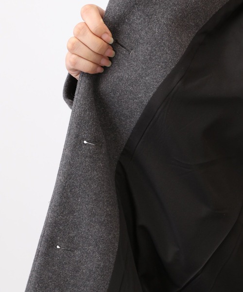 studio CLIP（スタディオクリップ）の「《natural by clip》コクーンミドルコート（チェスターコート・レディース・チャコールグレー/グレイッシュベージュ・FREE）」の19枚目の写真