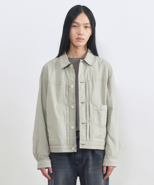 INSILENCE(インサイロンス)の「ガーメントダイ TYPE-1 ジャケット ASH BEIGE(デニムジャケット・レディース・その他・SMALL/MEDIUM/LARGE)」の1枚目の写真