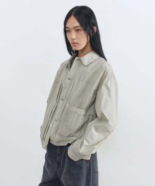 INSILENCE(インサイロンス)の「ガーメントダイ TYPE-1 ジャケット ASH BEIGE(デニムジャケット・レディース・その他・SMALL/MEDIUM/LARGE)」の5枚目の写真