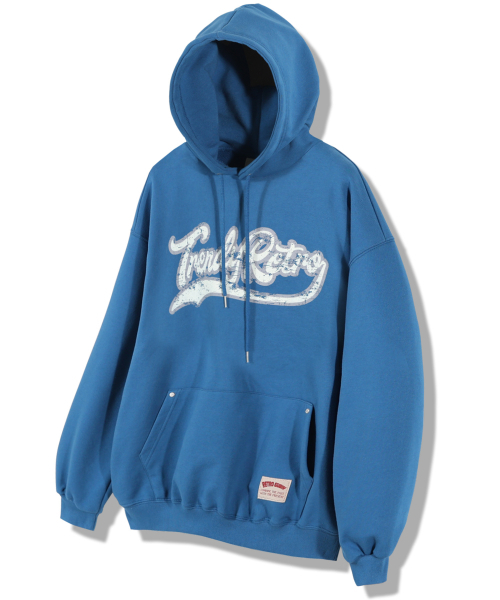 GUBIN(グビン)の「クラックプリンティングロゴフードパーカー - ブルー(パーカー・レディース・その他・MEDIUM/LARGE)」の1枚目の写真