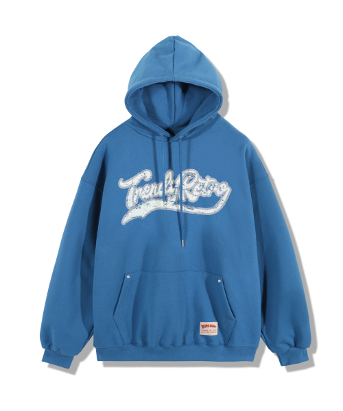 GUBIN(グビン)の「クラックプリンティングロゴフードパーカー - ブルー(パーカー・レディース・その他・MEDIUM/LARGE)」の2枚目の写真