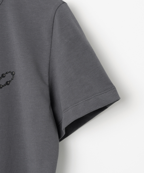MILLO WOMEN（ミロウーマン）の「パール リボン Tシャツ [チャコール]（Tシャツ/カットソー・レディース・その他・FREE）」の6枚目の写真