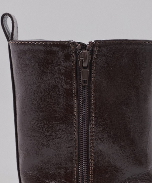 PUBLIC TOKYO（パブリックトウキョウ）の「ステッチラインサイドゴアブーツ（ブーツ・レディース・ブラック/ワイン・1/2）」の14枚目の写真