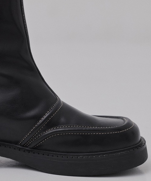 PUBLIC TOKYO（パブリックトウキョウ）の「ステッチラインサイドゴアブーツ（ブーツ・レディース・ブラック/ワイン・1/2）」の18枚目の写真