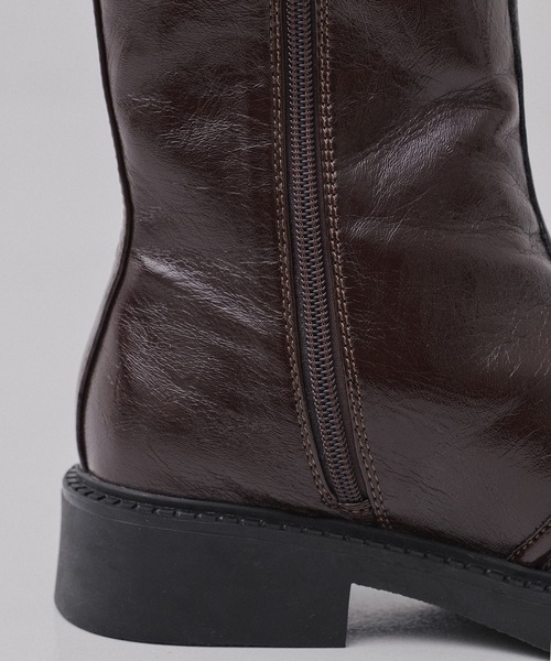 PUBLIC TOKYO（パブリックトウキョウ）の「ステッチラインサイドゴアブーツ（ブーツ・レディース・ブラック/ワイン・1/2）」の15枚目の写真
