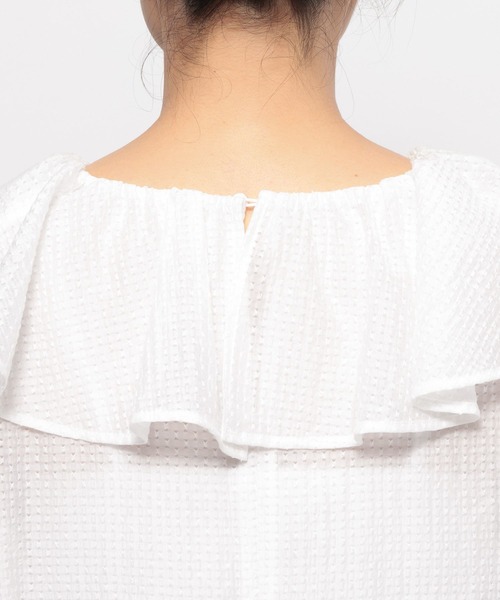 LEPSIM(レプシィム)の「【入卒式/セレモニー】 フリルカラージャガードブラウス 601003(シャツ/ブラウス・レディース・ブラック/オフホワイト・FREE)」の9枚目の写真