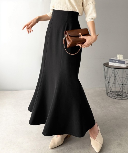 セール】フレアシルエットで360度美人見え♪ダブルクロス素材バック