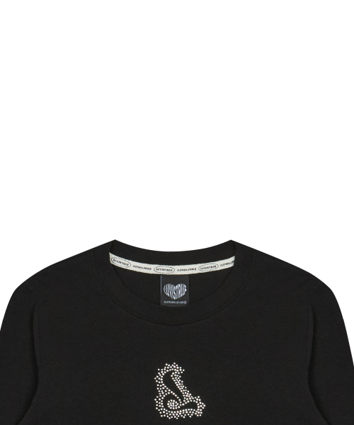 LUVISTRUE(ラヴイズトゥルー)の「CURVED L HOTFIX TEE(BLACK)(Tシャツ/カットソー・レディース・その他・FREE)」の4枚目の写真
