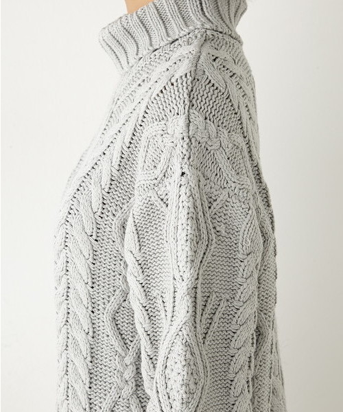 SLY（スライ）の「CABLE TURTLE MIDI MG OP-S（ワンピース・レディース・トップグレー/ダークグリーン/ブラウン/ネイビー・FREE）」の11枚目の写真