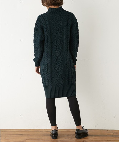 SLY（スライ）の「CABLE TURTLE MIDI MG OP-S（ワンピース・レディース・トップグレー/ダークグリーン/ブラウン/ネイビー・FREE）」の12枚目の写真