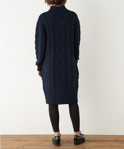 SLY（スライ）の「CABLE TURTLE MIDI MG OP-S（ワンピース・レディース・トップグレー/ダークグリーン/ブラウン/ネイビー・FREE）」の15枚目の写真