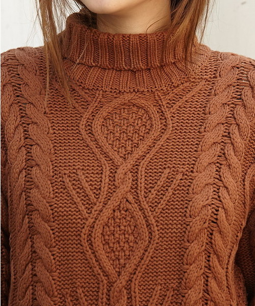 SLY（スライ）の「CABLE TURTLE MIDI MG OP-S（ワンピース・レディース・トップグレー/ダークグリーン/ブラウン/ネイビー・FREE）」の9枚目の写真