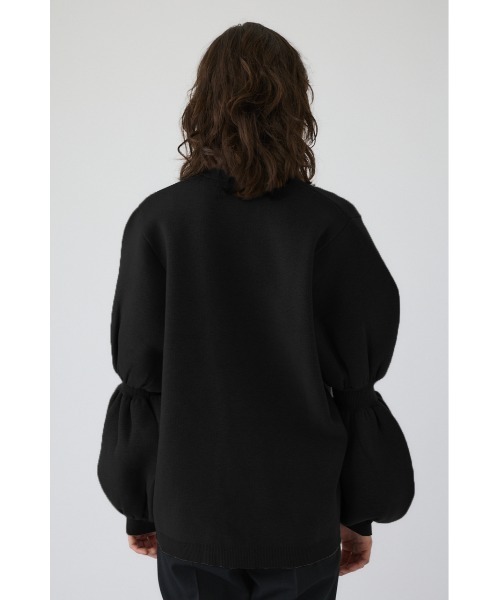 RIM.ARK(リムアーク)の「Volume sleeve knit CD ボリュームスリーブニットカーディガン(カーディガン/ボレロ・レディース・グレイッシュベージュ/ブルー/ブラック・FREE)」の17枚目の写真