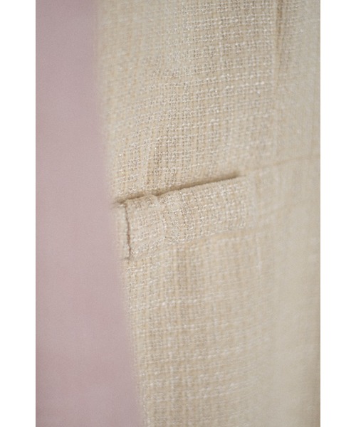 tocco closet（トッコ　クローゼット）の「【ZOZO限定】ハートネックウエストリボン装飾ツイードワンピース（ワンピース・レディース・ピンク/オフホワイト/ブラック・M）」の22枚目の写真