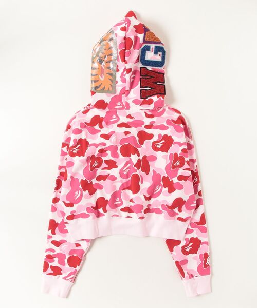ABC CAMO CRYSTAL STONE SHARK CROPPED FULL ZIP HOODIE（パーカー