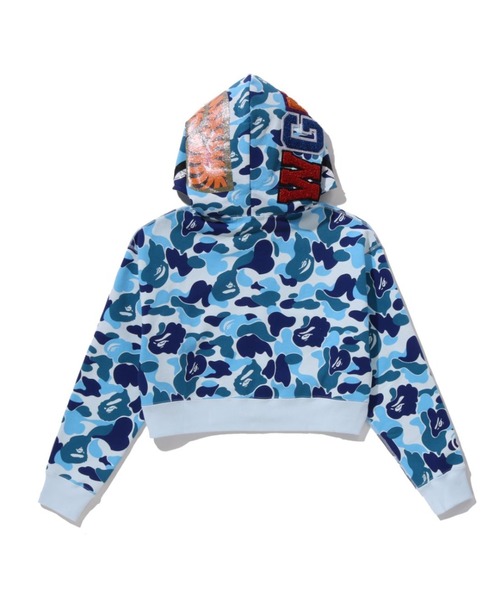 ABC CAMO CRYSTAL STONE SHARK CROPPED FULL ZIP HOODIE（パーカー