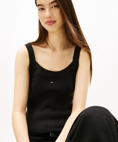tommy jeans（トミー ジーンズ）の「ニットキャミソール（ニット/セーター・レディース・ブルー/ブラック・SMALL/X-SMALL/MEDIUM）」の10枚目の写真