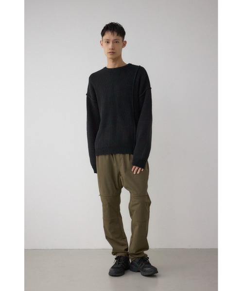 AZUL by moussy(アズールバイマウジー)の「編地ミックスニットトップス(ニット/セーター・メンズ・ブルー/グレー/アイボリー/ブラック・MEDIUM/LARGE)」の19枚目の写真