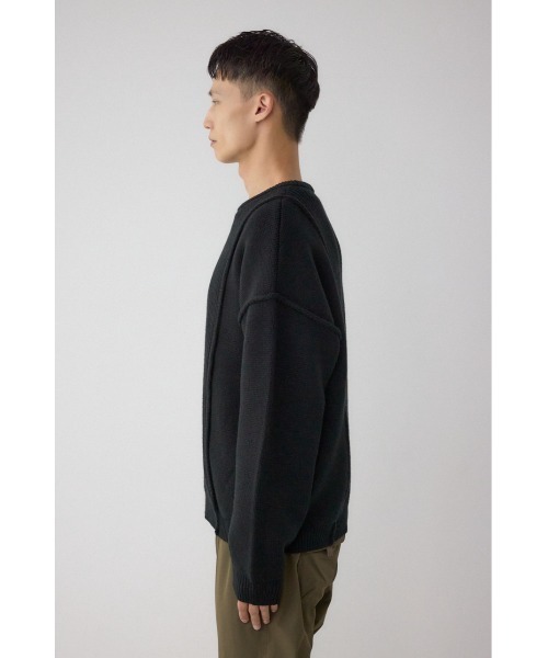 AZUL by moussy(アズールバイマウジー)の「編地ミックスニットトップス(ニット/セーター・メンズ・ブルー/グレー/アイボリー/ブラック・MEDIUM/LARGE)」の21枚目の写真