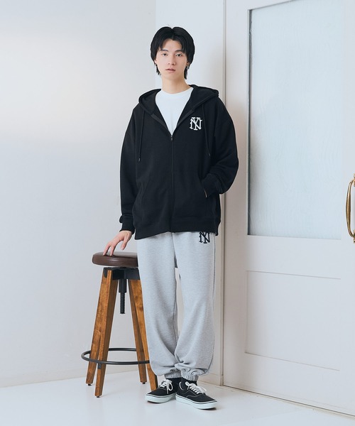 SAVIER(サビアー)の「【SAVIER:サビアー】NY ロゴ刺繍 スウェットパンツ【セットアップ可能】(スウェットパンツ・メンズ・ネイビー/ブラック/杢グレー・MEDIUM/LARGE)」の16枚目の写真